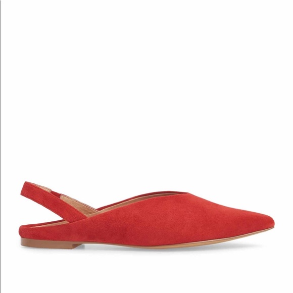 NIB Halogen Hasadie-Lea Red Suede Flats 🥿 - Picture 3 of 4
